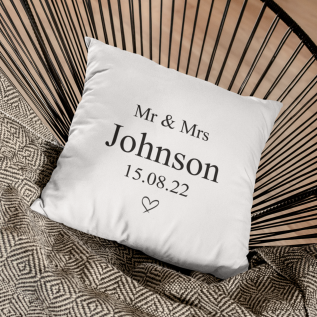 Personalised Wedding Anniversary Cushion (16")