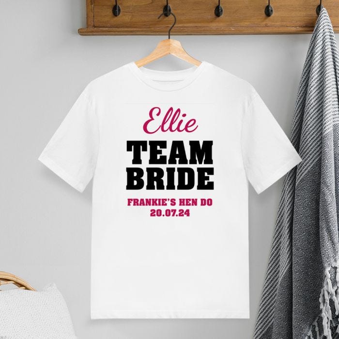 Team Bride Large T Shirt