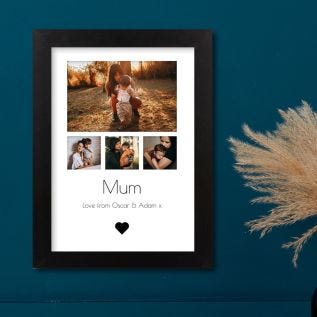 Collage with Heart Print and Frame