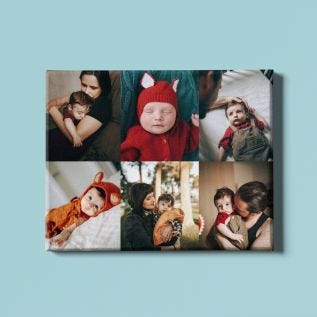 6 Image Collage Canvas (20x16")