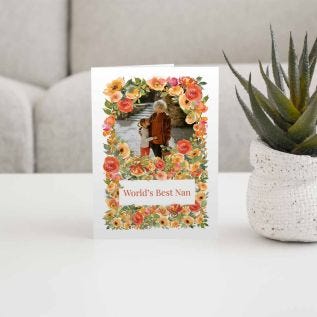 Floral Photo Card