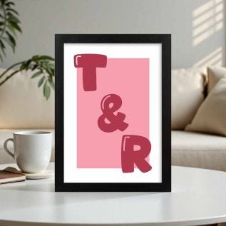 Custom Initials Print and Frame