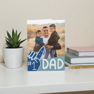 No.1 Dad Father’s Day Photo Card