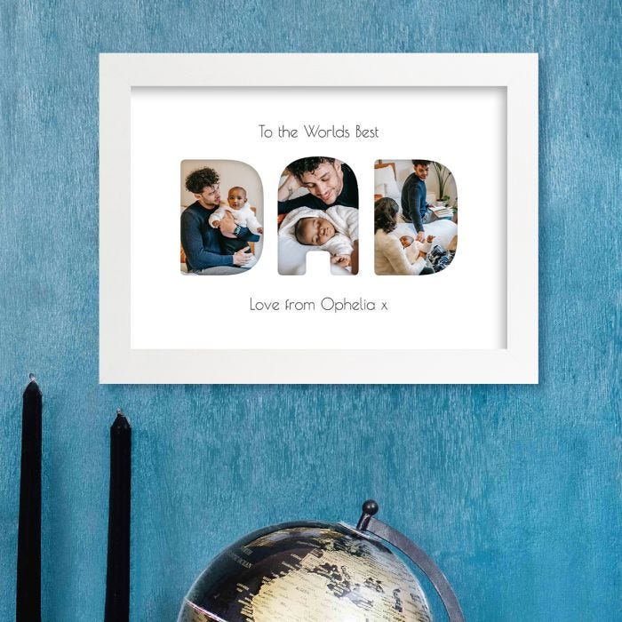 Dad Harriet White Print and Frame Peckham Snappy Snaps