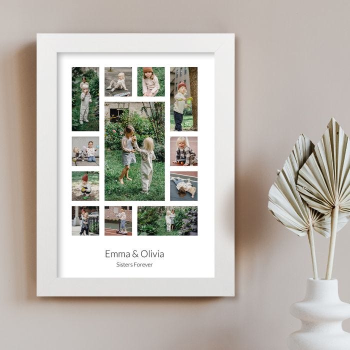 White picture outlet frame collage