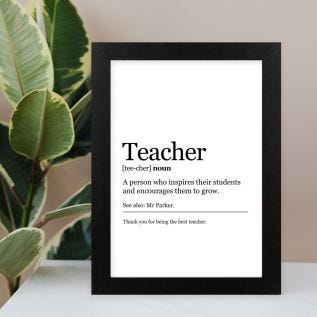 Teacher Definition Print and Frame