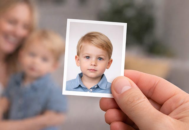 Display of Christmas gifts using photo collages