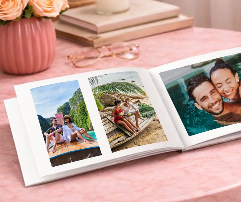 Framed photo collage display